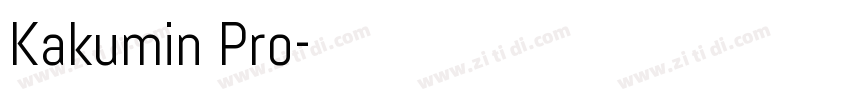 Kakumin Pro字体转换